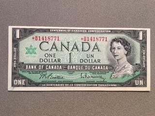 1967 Centennial One Dollar Replacement Bill S/N *BM1418771.
