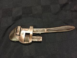 Vintage Adjustable Pipe Wrench.