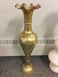Brass Vase, 37"H.