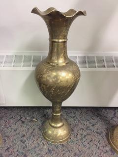 Brass Vase, 23-1/2"H.