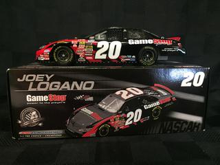 Action Collectibles 2008 Joey Logano Toyota Camry Stock Car Die Cast Model, 1:24 Scale.
