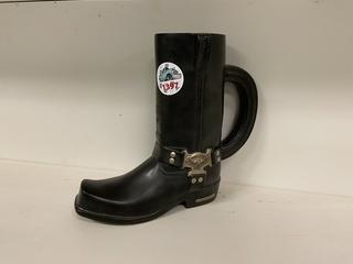 Harley Davidson Cowboy Boot Vase.