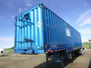 2006 Alco Industrial 48ft X 8ft5in Custom Oilfield Office w/ A/R Susp, Alum Outer Rim, Slide-Out Catwalk, 40ft Office Container. VIN 2H91PJU136E084012