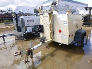 2009 Ingersoll Rand S/A Single Phase 240V 6kw Light Tower C/w Kubota 3-Cyl Engine, (4) Lights, Pintle Hitch And Spring Susp. Showing 9965hrs. SN 4FVLSBDA99U406227