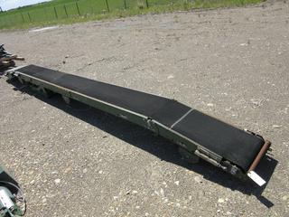 Rapistan 21'6" Electric Belt Conveyor Assembly w/ 2'6" Adjustable End