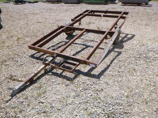 9'6" S/A Utility Trailer Frame C/w Ball Hitch And Spring Susp. *Note: Bent/Broken On Left Side, Unable To Verify Vin*