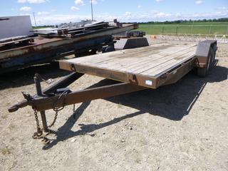 18ft X 6'8" T/A Car Hauler Trailer C/w Ball Hitch And Torsion Susp. *Note: Holes In Deck, Unable To Verify Vin*