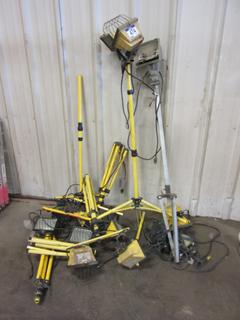 Qty Of Assorted Worksite Lights w/ Stands