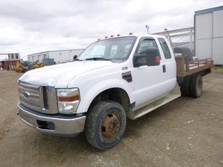 2008 Ford F350 XLT Superduty Diesel 4X4 Extended Cab Pickup C/w 117in X 93in Deck, Delta Pro Tool Box, Ball Hitch. Showing 274,992kms. VIN 1FDWX37R98EA17207