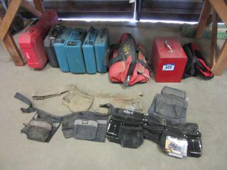 Qty Of Assorted Tool Boxes, Tool Belts And Bags