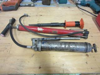 Grease Gun, Air Pump And Remington Powder Actuated Fastening Tool