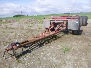 1993 21ft Gravel Wagon Pup Chassis C/w Frt S/A A/R Susp, Rear T/A Spring Susp, Pintle Hitch And Air Brake. VIN 2ATK07287PE008087 *Note: Some Tires Require Repairs*