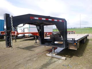 1998 Dyson 26' X 8'5" Gooseneck Equipment Trailer C/w T/A Spring Susp And Warn 9000lb Winch. VIN 2D9H26244WS080276
