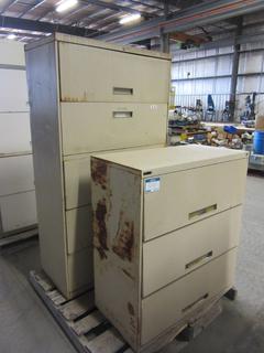 (1) 3' X 1'6" X 3' And (1) 5'6" X 1'6" X 3' Filing Cabinets