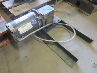 Leeson 100148-80 1'10" X 2" 3/4hp 3-Phase 575V Electric Motor C/w Gear Box And Steel Frame