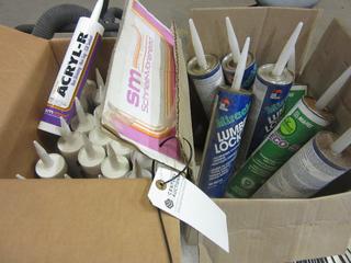 (2) Boxes Of Adhesive Caulking And Sealant Caulking