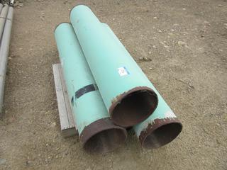 Qty Of (3) Pieces Of 6' X 6" Steel Pipe