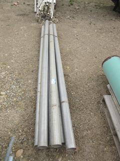 Qty Of (6) Pieces Of 10' X 4" Steel Pipe