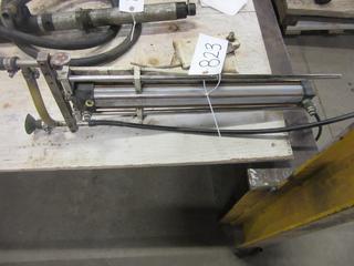 Pneumatic Cylinder 1'8" Stroke X 1" Diam. C/w Steel Mounting Bracket And (2) Vacuum Cups