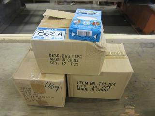 Qty Of (3) Boxes Of Dads Tape And Tarp And Tool Repair Kits
