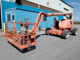 JLG 600 AJ 4WD Manlift c/w Deutz F4M2011 Diesel, Showing 3488 Hours. S/N 0300098810  