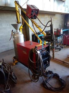 Lincoln 1DEE Arc Dc 600 Sub Arc Set Up c/w Lincoln LN-9 Wire Feeder, ESAB Flux Bottle 880M Flux & Cables.