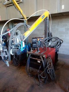 Lincoln Idealarc DC 1000 c/w Lincoln NA35 Controller c/w Boom Sub Arc, Reel & Cables.