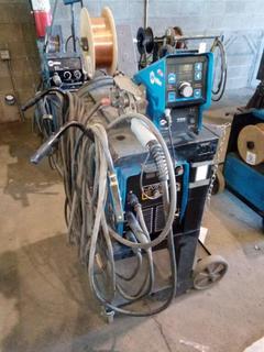 Miller XMT 350 (Mig Set Up) CC/CV DC Inverter, 70 Series 24V Wire Feeder Ground Cable, Welding Cable, Power Cable, Mig Gun. S/N# MB420010A.