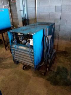 Miller SRH555 Constant Current Welder On Cart c/w Cables, Welding Lead. S/N CK39606.