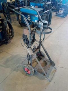 Welding Cart w/Spoolamatic 30A Air Cooled Spool Gun c/w Cables. S/N KJ214932.