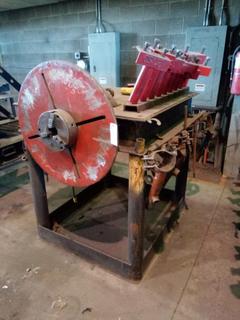 Positioner On Stand c/w Quantity of Assorted Jigs, Foot Pedal, Drive Control, 10" Head.