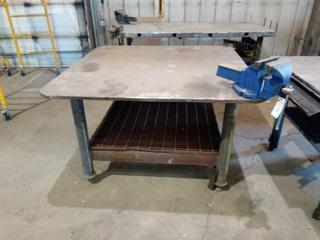 Welding Table 3'x5'x5' c/w Irwin # 8 Vise.