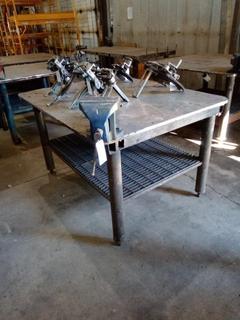 Welding Table 3'x4'x5' c/w Irwin # 8 Vise.