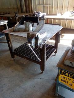 Welding Table 3'x4'x4' c/w # 6 Vise.