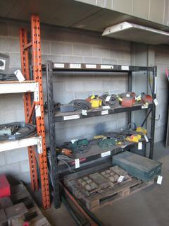 Black Shelving Unit 24"x6'x6'. *Shelving Unit Only.* Note:  Buyer Responsible For Dismantling, Lifting & Loading. Items Must Be Removed by September 1, 2020, 4:00 PM.  Items Left Onsite After September 1, 2020 Will Be Considered Abandoned.