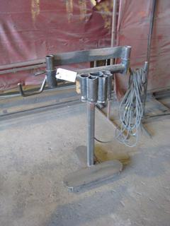 Rolling Pedestal Buffer/Grinder Stand. c/w Power.