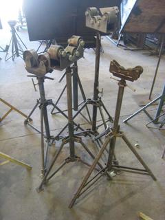 (4) Assorted Roller Pipe Stands.