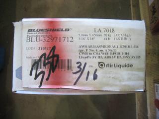 Unused Blueshield Welding Rod. 3/16" LA-7018.