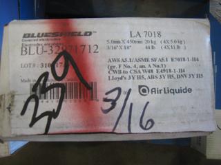 Unused Blueshield Welding Rod. 3/16" LA-7018.