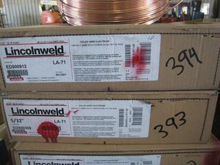 Unused Lincolnweld Roll Of Welding Wire 3/32" LA-71. 
Material Test Report (MTR’s) Available.