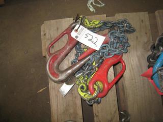 Campbell Mack Supply 2 Leg Rigging Bridle, w/ Sorting Hooks 5/16", Grade 100 Length 6'.