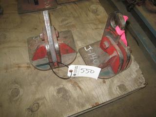 (2) CMS Plate Clamps Working Load Limit 3306 Lbs./Pair.