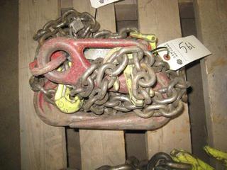 Campbell Mack Supply 2 Leg Rigging Bridle w/ Sorting Hooks, Size 5/16", Grade 100, Length 8', Working Load Limit 5,700 Lbs.