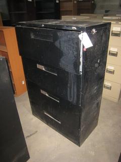 (2) Metal Filing Cabinets. 4'6" x 18" x 36" (4 Drawer) , 40 1/2" x 18 x 36" (3 Drawer).