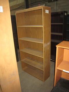 (2) Bookshelves. 4 Shelf & 5 Shelf. 71 1/2" x 12 1/2" x 36".