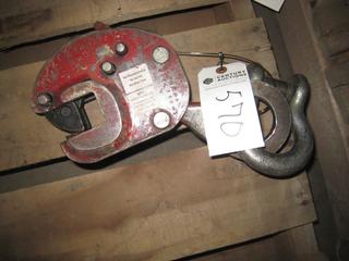 (2) Plate Clamps Cam Lock, 2204 Lbs., 0-35mm Red.