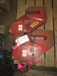 (2) Plate Clamps Cam Lock Red (Skid Only).