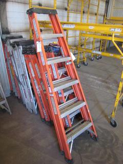 6' Sturdy Orange Fiberglass Ladder.