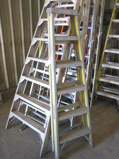 6' Rock River Yellow Fiberglass Ladder.