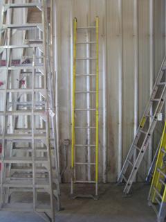 10' Feather Lite Yellow Fiberglass Ladder.